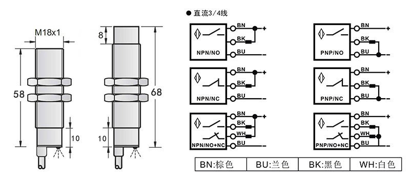 M18高温160度电感式接近开关